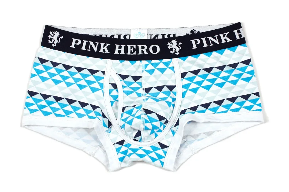 4 шт./лот Pink Heroes Для мужчин нижнее белье, боксеры, спортивные шорты, легкие, с красочной печати хлопок Для мужчин нижнее белье U сексуальные мужские трусы-боксеры, детские шорты, нижнее белье