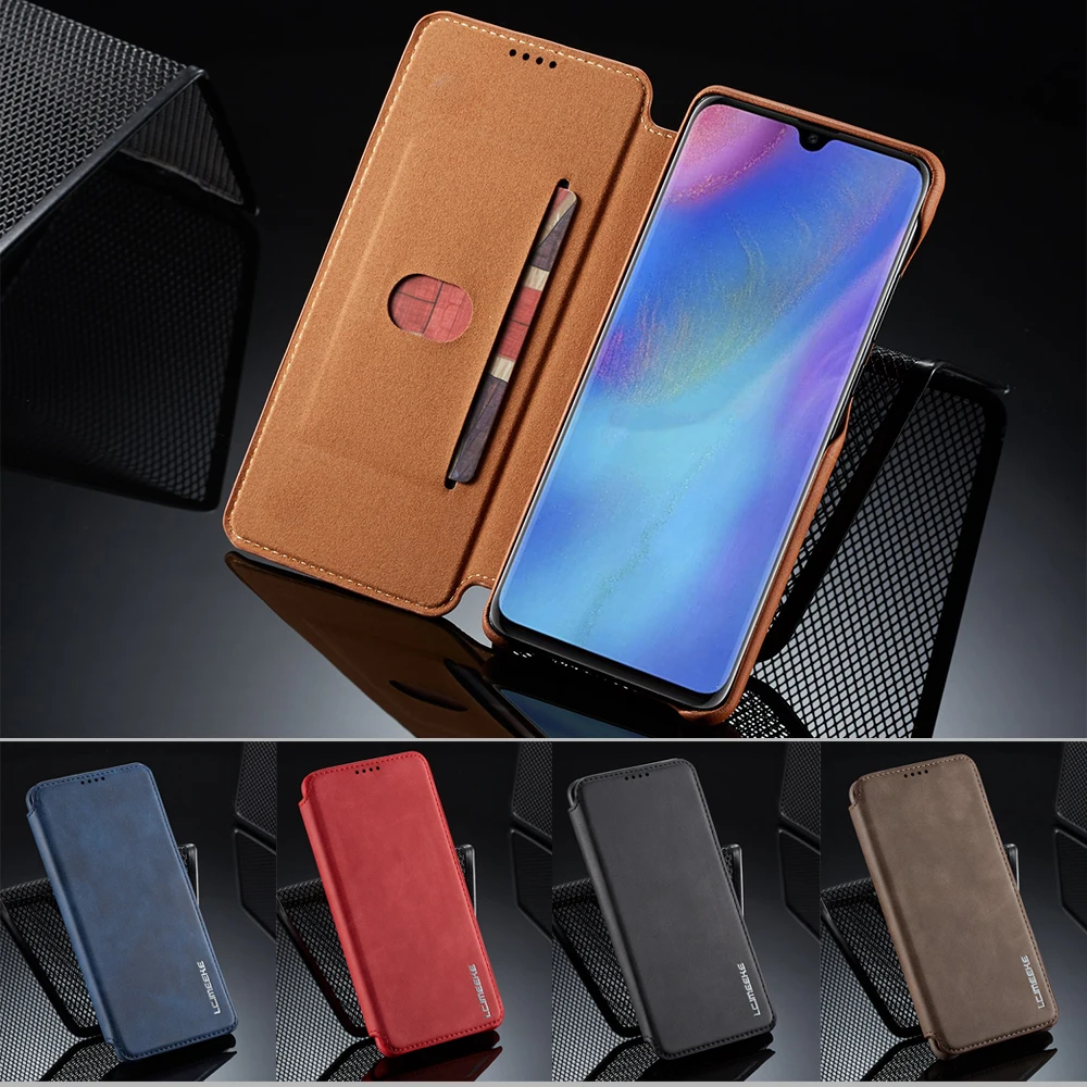 Кожаный флип-чехол на магните для huawei P30 P20 Pro P30 Lite с держатель для карт кошелек Чехол huawei P30 P20 чехол для ПК Жесткий Чехол Для Телефона