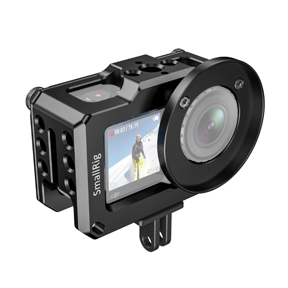 Клетка SmallRig для DJI Osmo Action 4K камера клетка со съемным адаптером 52 мм для фильтров и широкоугольного объектива-2360