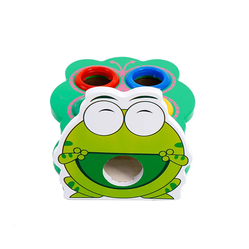 Зеленый Леон лягушка деревянная перкуссия настольные игрушки молоток битые