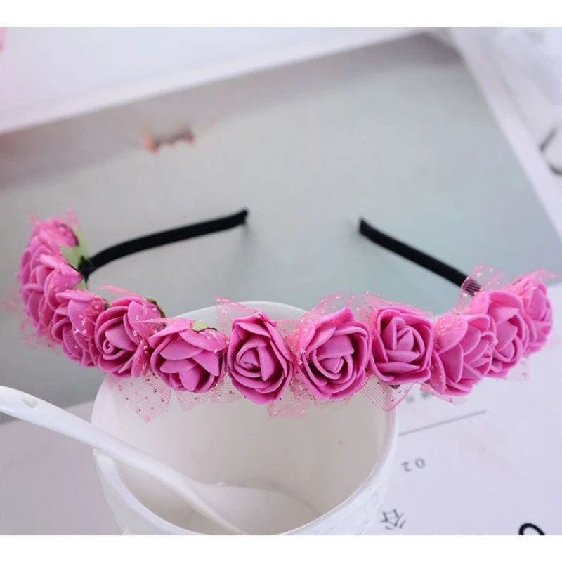 Обруч для волос с цветочным рисунком женщин и девочек в стиле бохо Свадебная