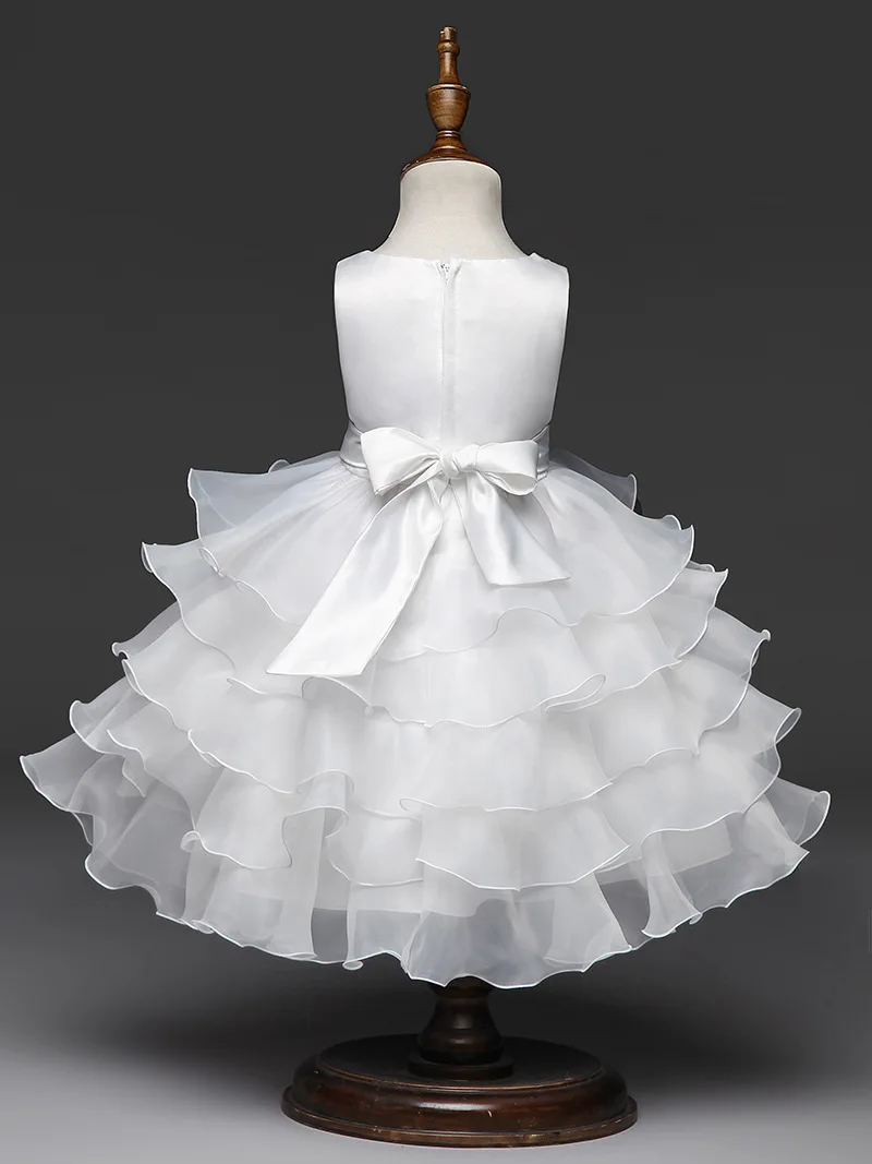 Многослойное платье-пачка платья для девочек с бисером вечерние маленьких на