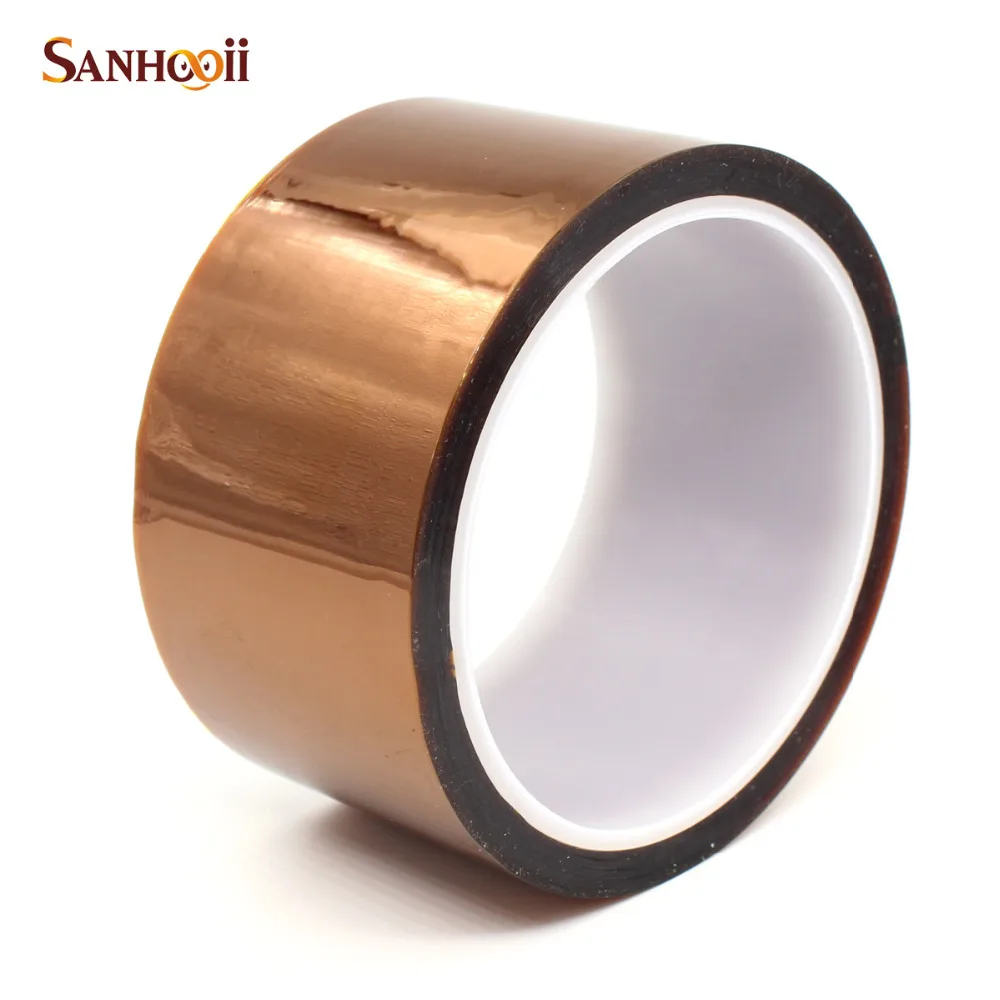

SANHOOII Length:33m Width:50mm No Residual SMT PCB Board High Temperature Heat Resistant Polyimide Adhesive Insulation Tape