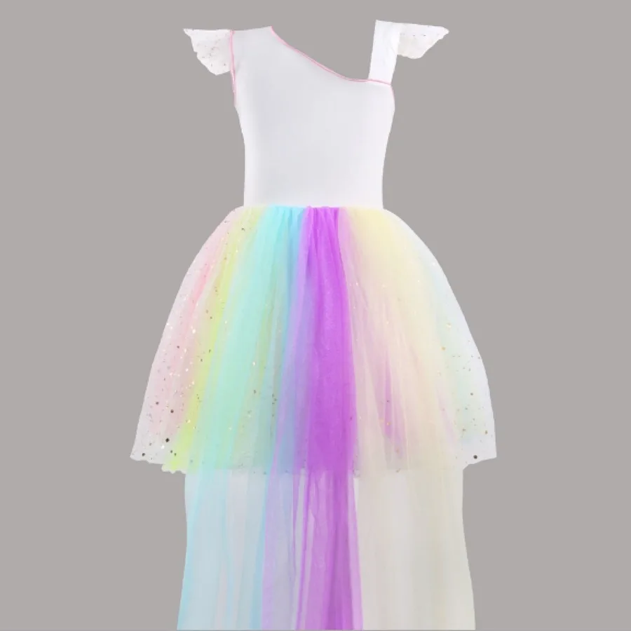 Новое Радужное платье единорога для девушек вечевечерние НКИ на Хэллоуин |