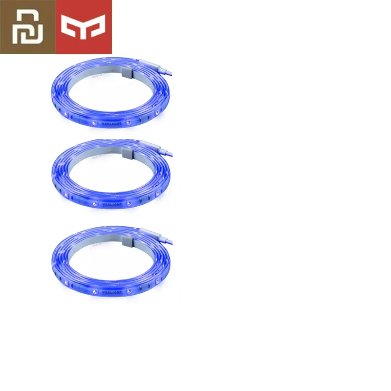1m Strip 3 Pcs Модернизированный Yee светильник RGB светодиодный 2 м умный светильник полоса умный дом Mi Home приложение Wi-Fi работает с Alexa Google домашний помощник красочный - Цвет: 1m Strip 3 Pcs