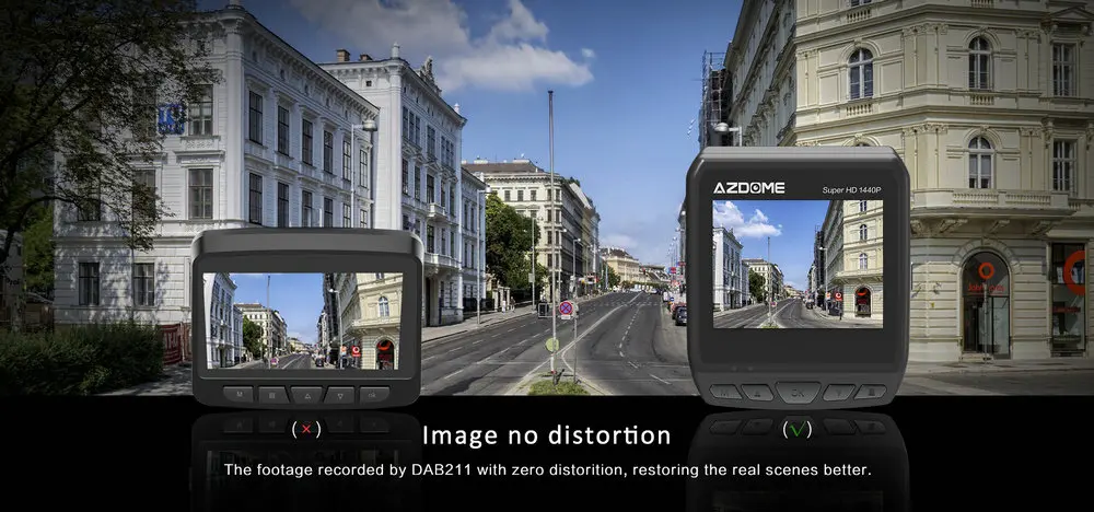 AZDOME DAB211 Ambarella A12 2560x1440P Super HD Видеорегистраторы для автомобилей приборной панели Камера видео Регистраторы петля Запись Dash Cam Ночное видение gps
