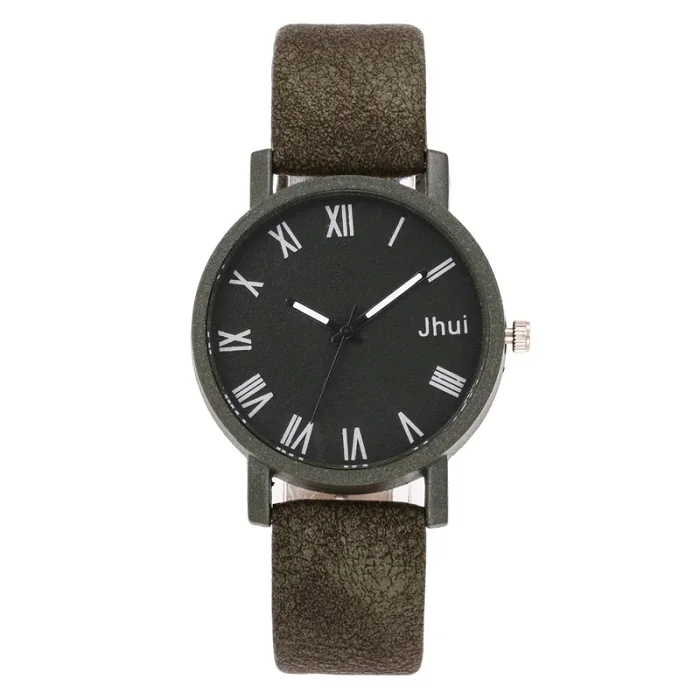

Brand Leather Watch Luxury Classic roman number Watch Fashion Casual Simple Quartz Wristwatch Clock Women Watches for couple