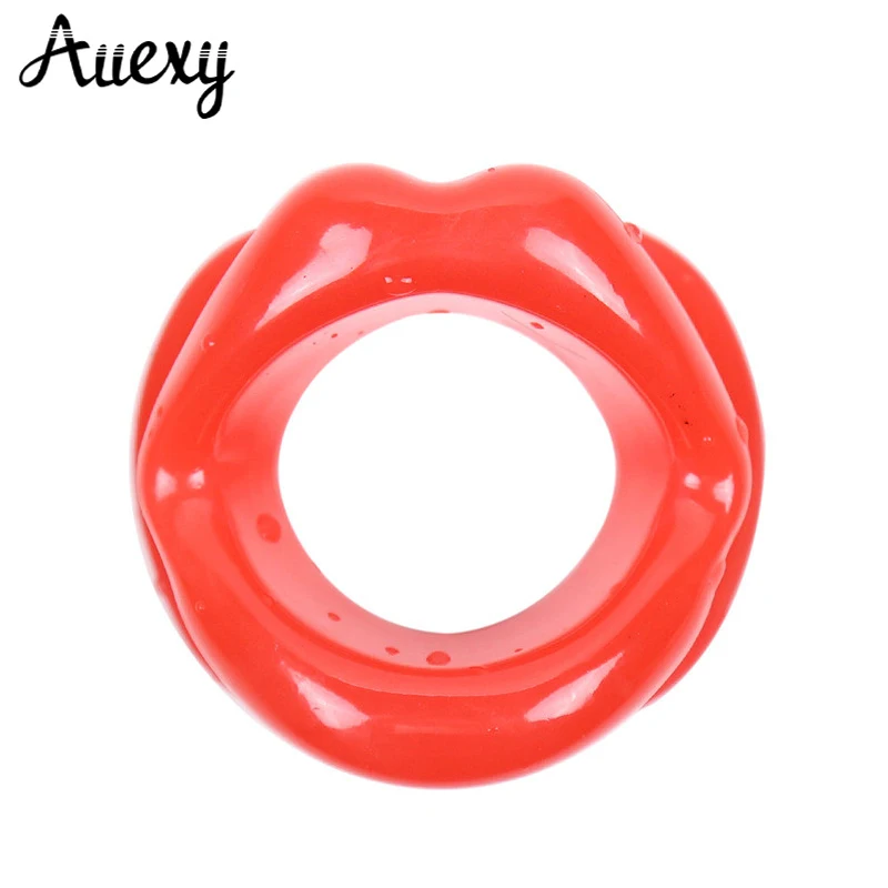 AUEXY сексуальные губы резиновый кляп для рта открытая фиксация рот мягкие
