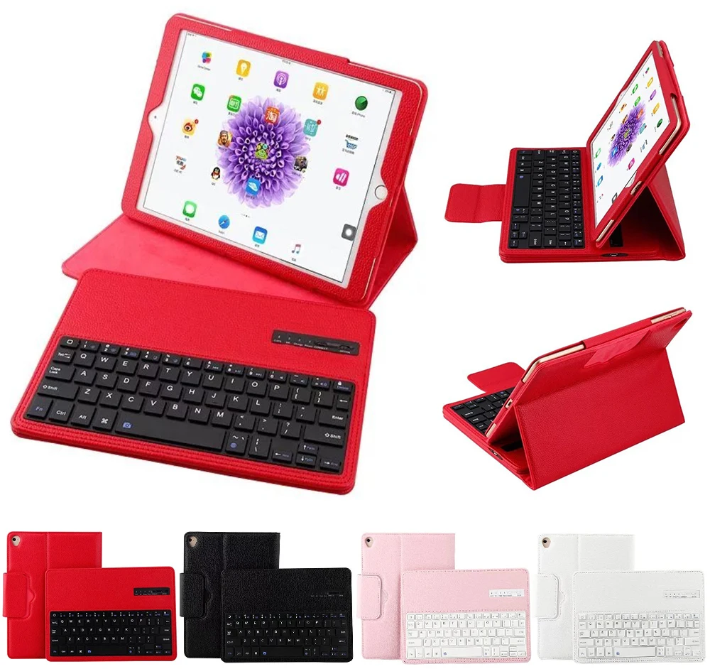 Модный чехол из искусственной кожи личи Беспроводная Bluetooth клавиатура защитный