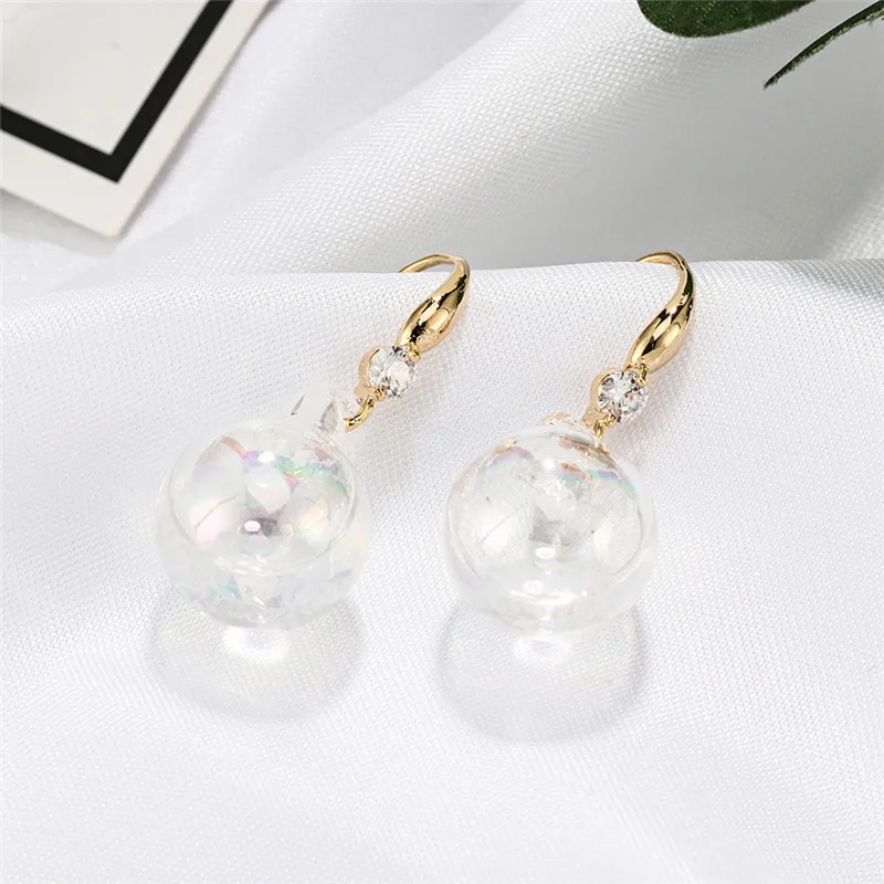Boucle D'oreille Femme 2019 Zinc Alloy Crystal Clear Pendant Korean Earrings | Украшения и аксессуары