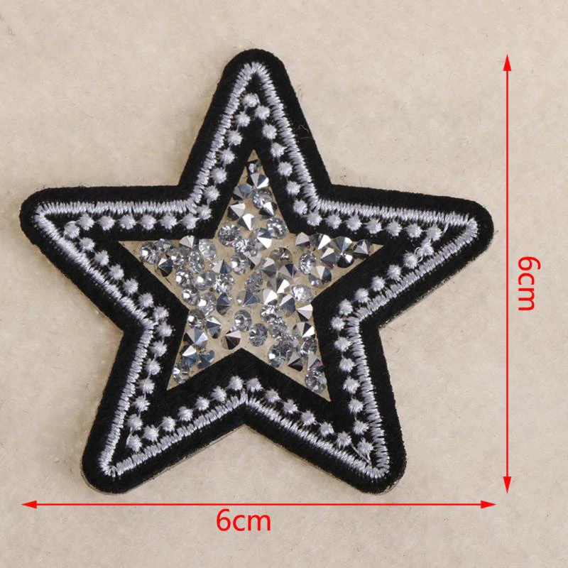 2 шт./лот модные нашивки со звездами блестки горячей фиксации отделка стразами