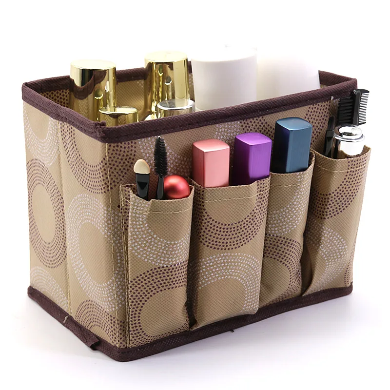 Складной контейнер для макияжа нетканый Настольный ящик хранения в ванной