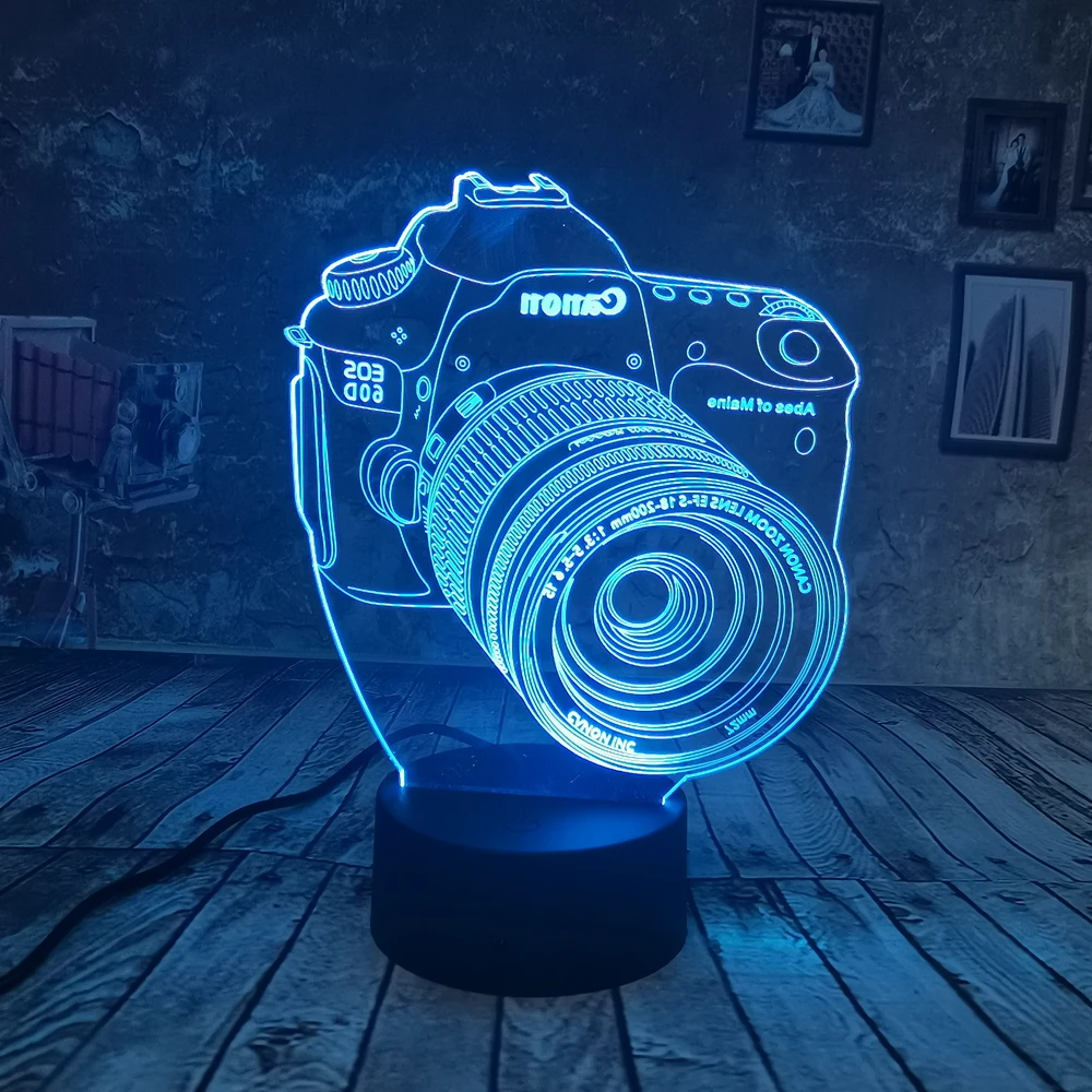 Дропшиппинг создан подарки камера 3D ночник 7 видов цветов сенсорный светодиодный