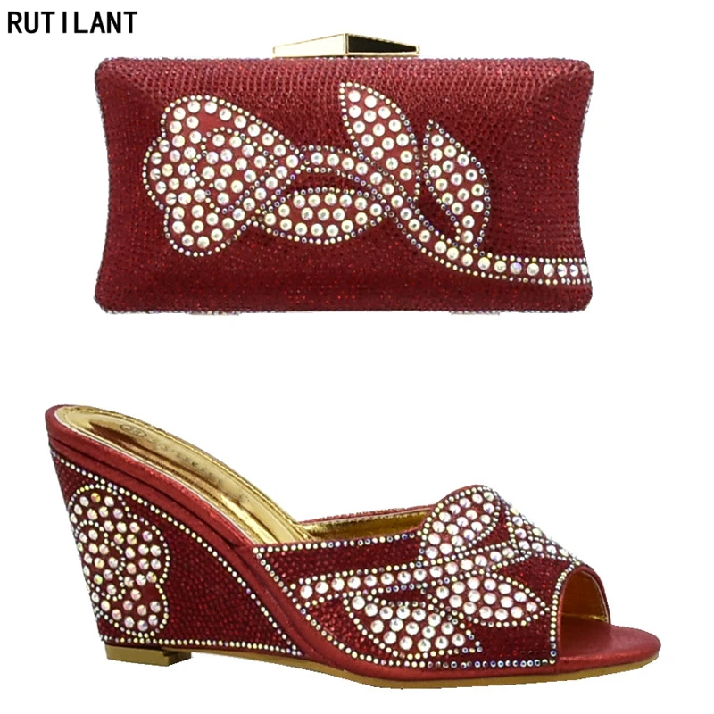 Новое поступление женская свадебная обувь и сумка в итальянском стиле