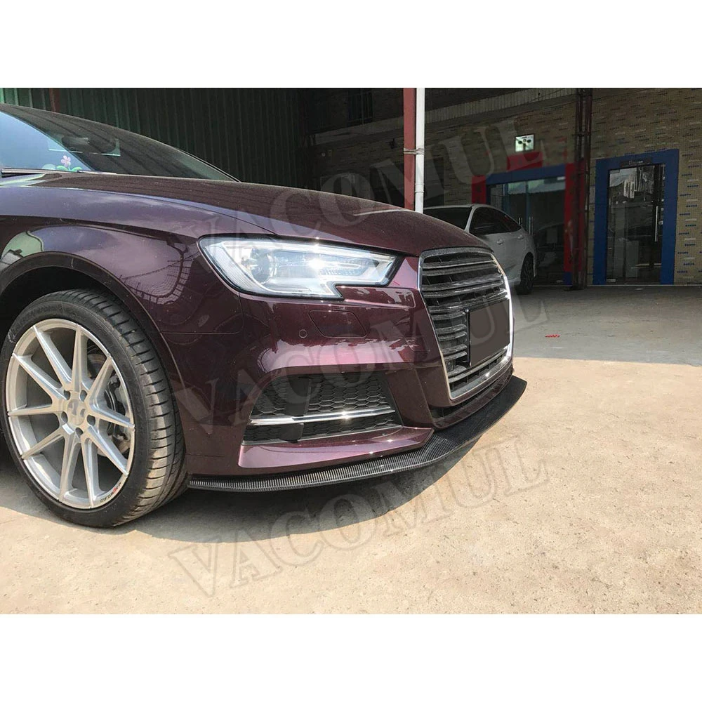 Спойлер для переднего бампера из углеродного волокна Audi A3 Sline S3 Sedan 4 door Not Standard 2017