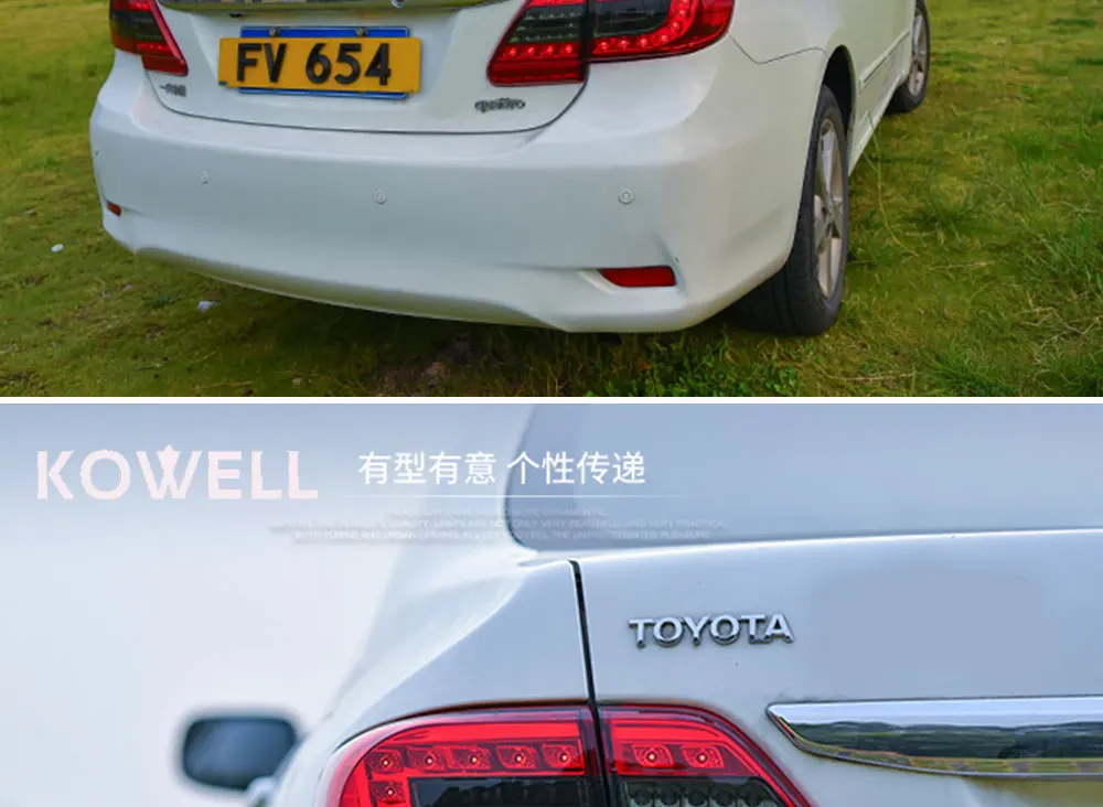 KOWELL автомобильный Стайлинг для COROLLA задний светильник s светодиодный задний светильник светодиодный задний фонарь DRL+ тормоз+ Реверсивный+ сигнальный светильник автомобильные аксессуары