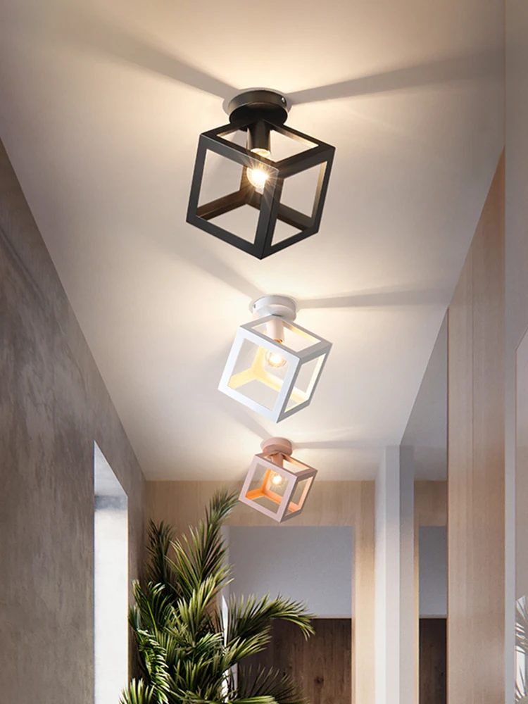 Коридорные проходные светильники в скандинавском стиле из кованого железа для