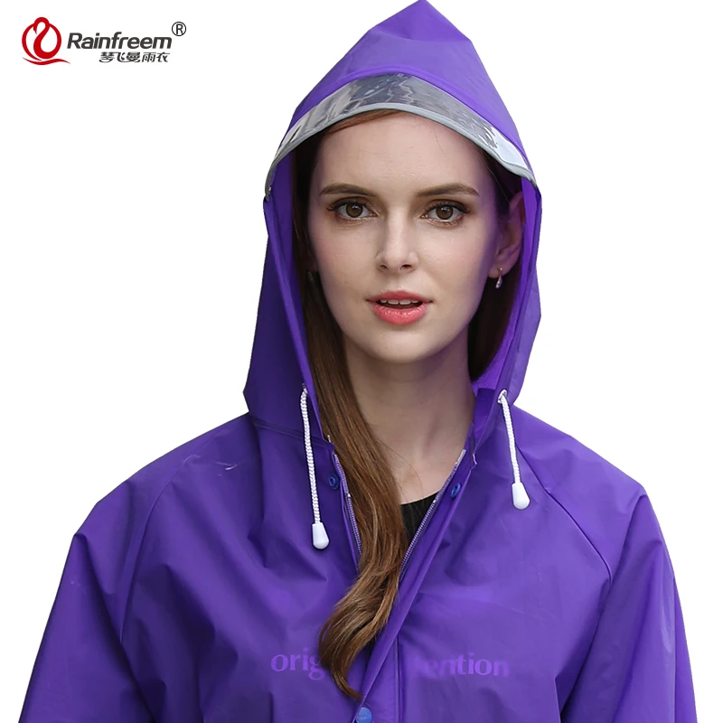 Rainfreem складной рюкзак позиционный светильник плащ для женщин/мужчин Непромокаемый пластиковый прозрачный дождевик пончо