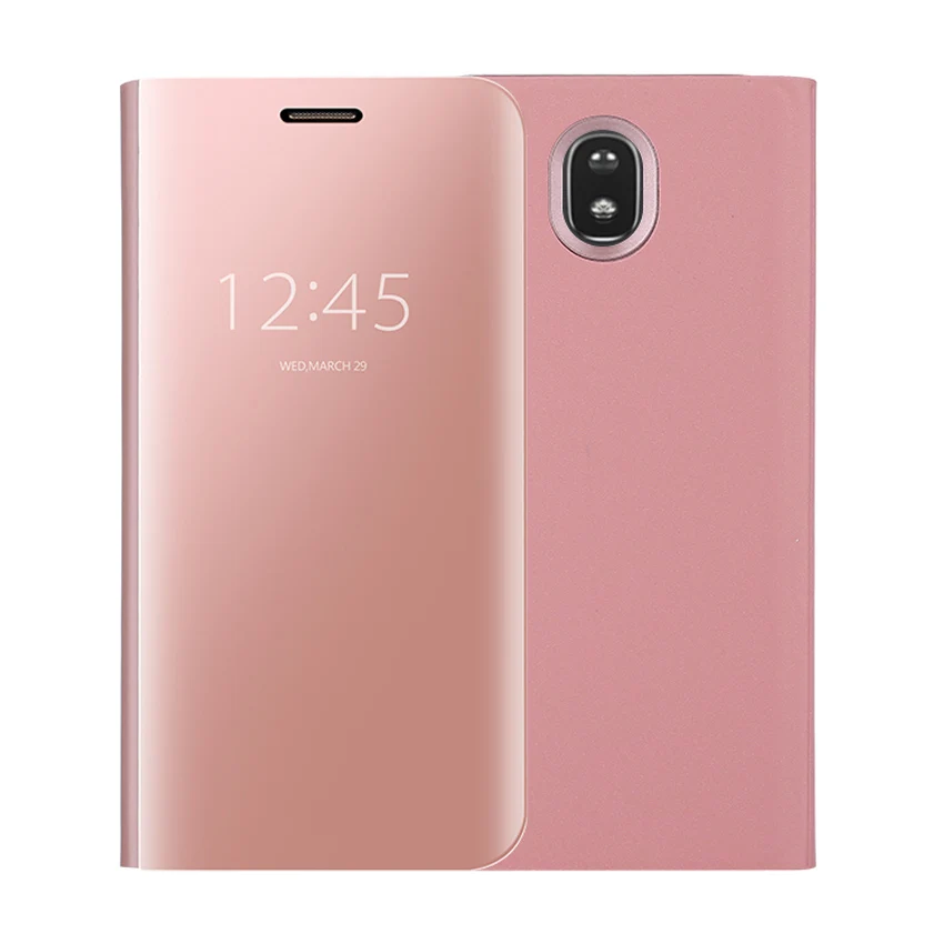 Pink Flip Mirror Phone Case For Samsung Galaxy J7 EU J5 J3 Pro J 5 7 3 SM J730F J530F J330F SM-J330F SM-J530F SM-J730F Cover - Цвет: Pink