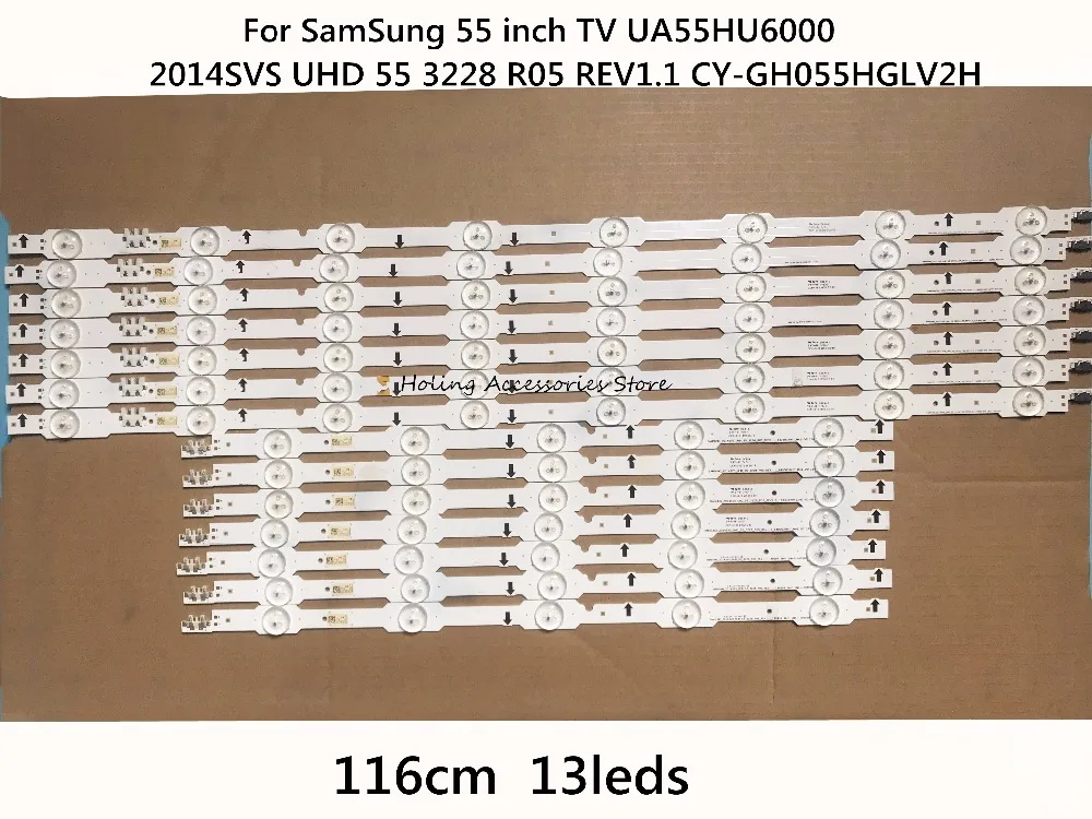 116 см светодиодный Подсветка полосы 13 светодиодный s для SamSung 55 дюймов ТВ UA55HU6000 2014SVS UHD 55 3228 R05 REV1.1 LM41-0089A LM41-0089B