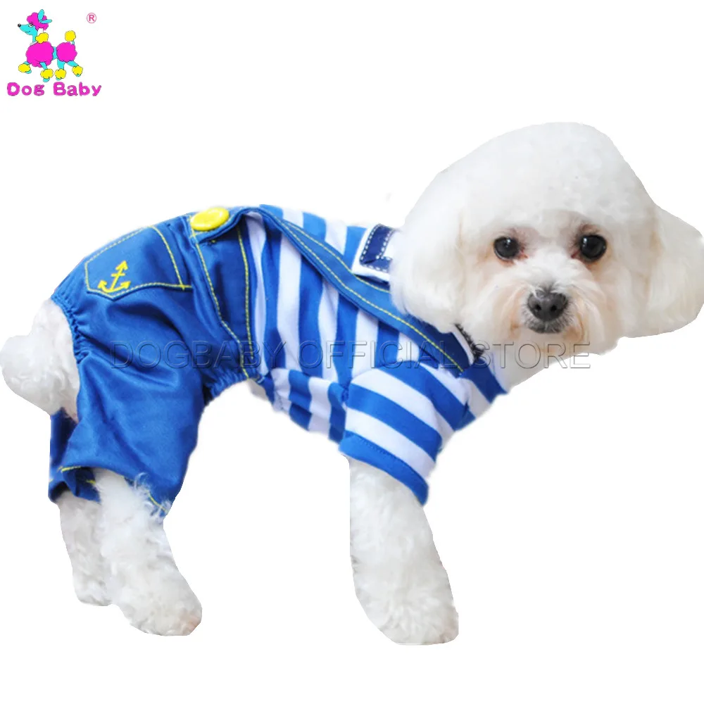 Полосатый хлопковый комбинезон для собак сезон весна осень одежда домашних