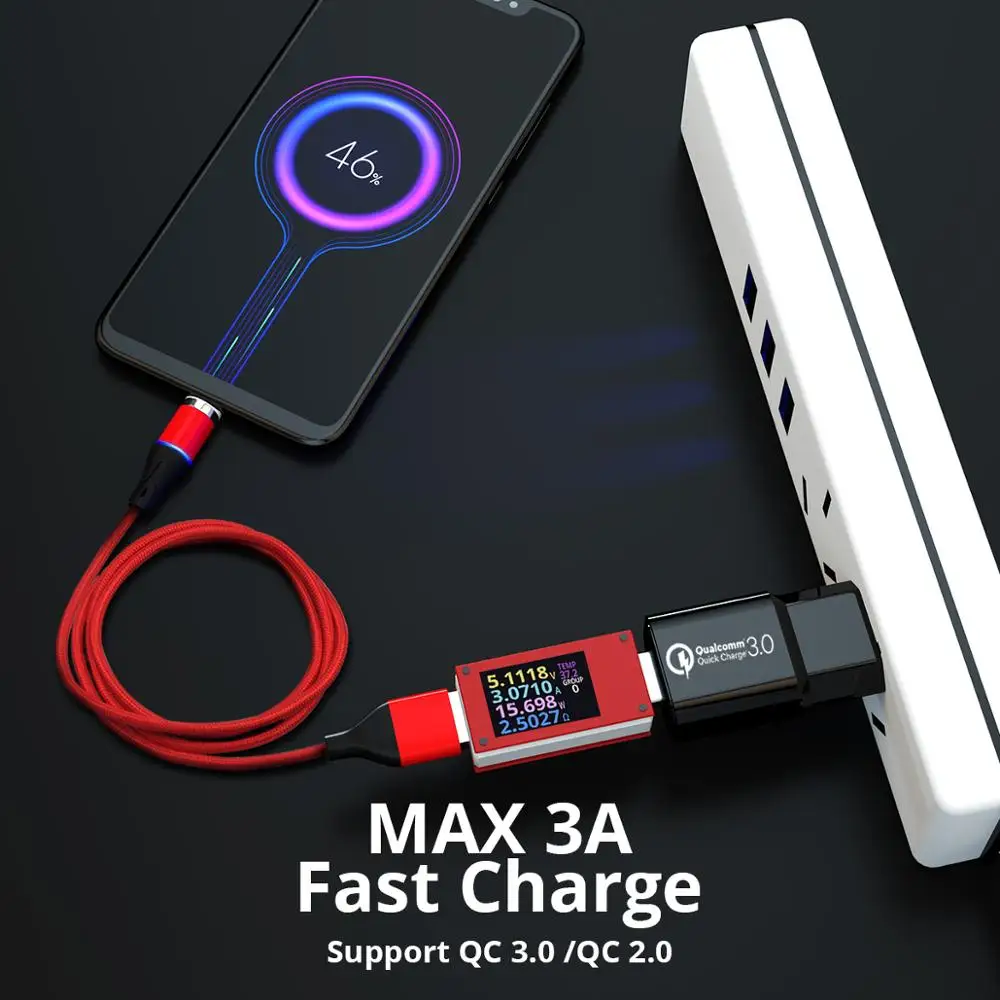 Магнитный кабель anmon Type C кабели Micro USB для Android быстрое зарядное устройство