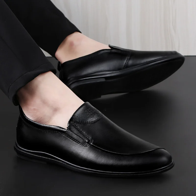Роскошные Дизайнерские деловые платья мужские лоферы без шнуровки из