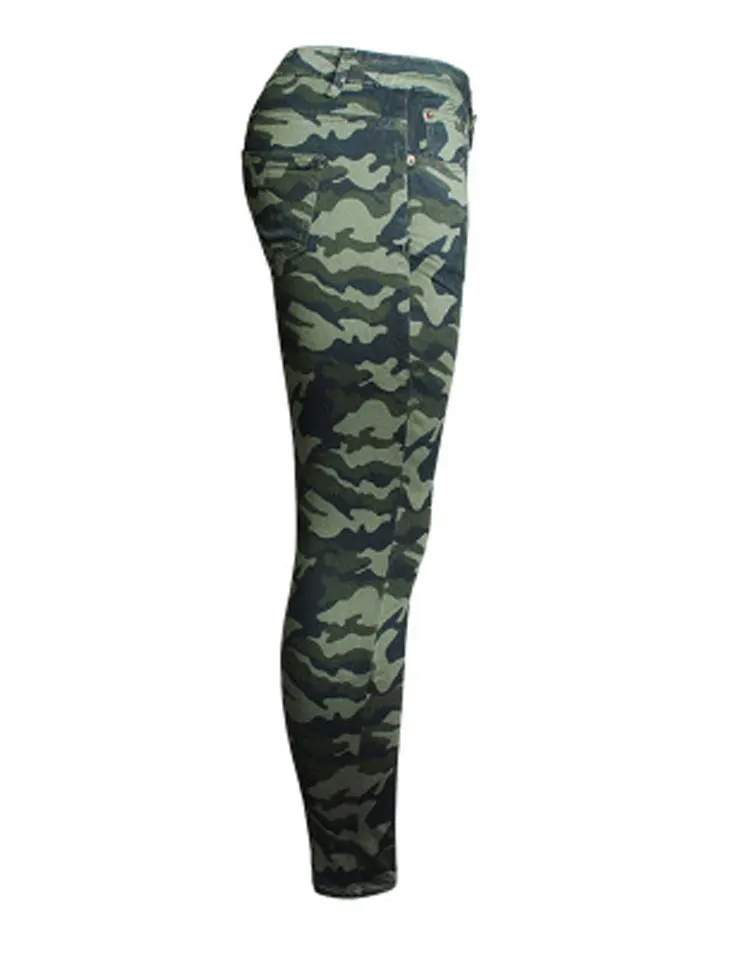 HEE GRAND/середины талии Для женщин узкие брюки пояс на завязках камуфляж Тонкий