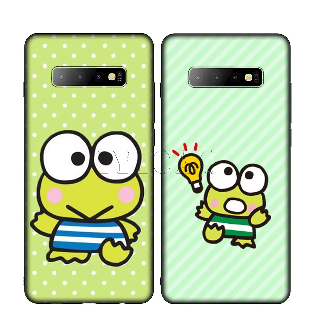IYICAO cute cartoon frog keroppi smile Silicone Soft Phone Case for Samsung Galaxy S10 S9 S8 Plus S6 S7 Edge S10e E Cover |