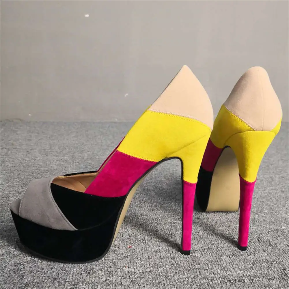 

brand design Sexy Wedding Big Size 35-47 Party Prom Women Shoes Peep Toe High Heels platform Shoes Woman pumps sandals women