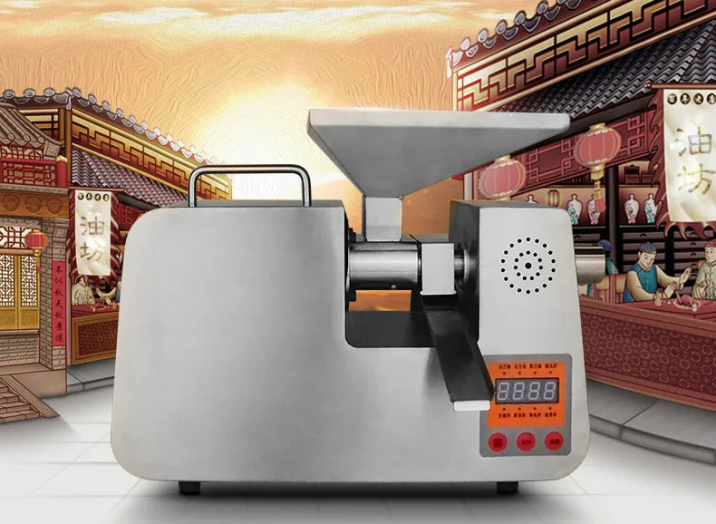 

Oil Pressers automatic press used small and medium-sized commercial intelligent hot cold electric stainless steel peanut NEW