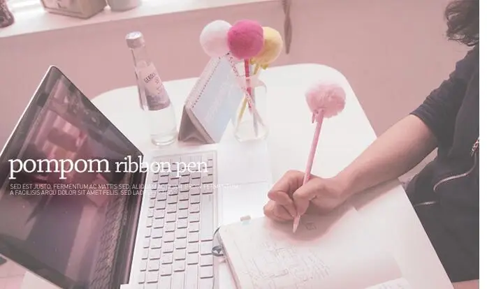 3pcs/lot soft Plush Ball pen Ribbon BallPoint Pen Stationery office and school supplier Princess fashion gift |