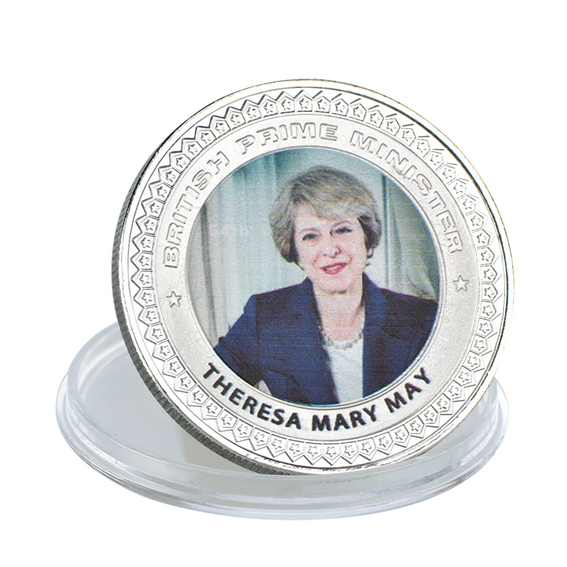 WR оригинальная Посеребренная монета Европа МОНЕТЫ 54-й Британский Премьер Тереза