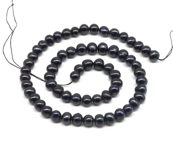 

Genuine Cultured Pearl Loose Beads,AA 67-8MM Black Color Potato Freshwater Pearl Jewellery,DIY Pearl For Woman Gift