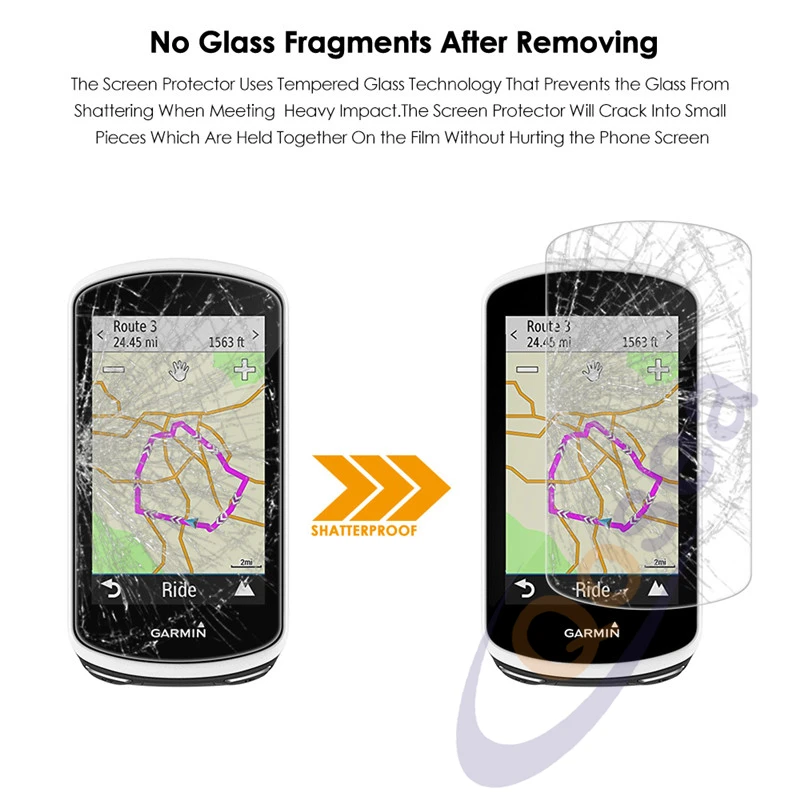 Qosea (2 упаковки) для Garmin Edge 1030 9H защитное закаленное стекло ультра прозрачное