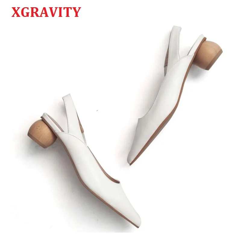 XGRAVITY/Босоножки в европейском стиле; модные пикантные модельные туфли с острым носком; женские летние туфли-лодочки на необычном каблуке; A089