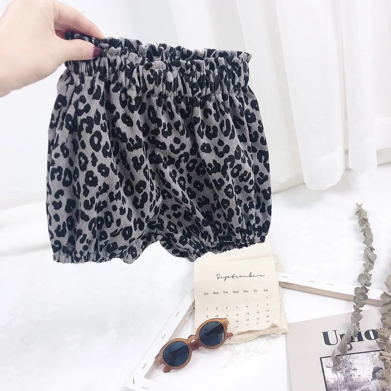 Короткие штаны с леопардовым принтом для маленьких девочек 2019 г. новые летние