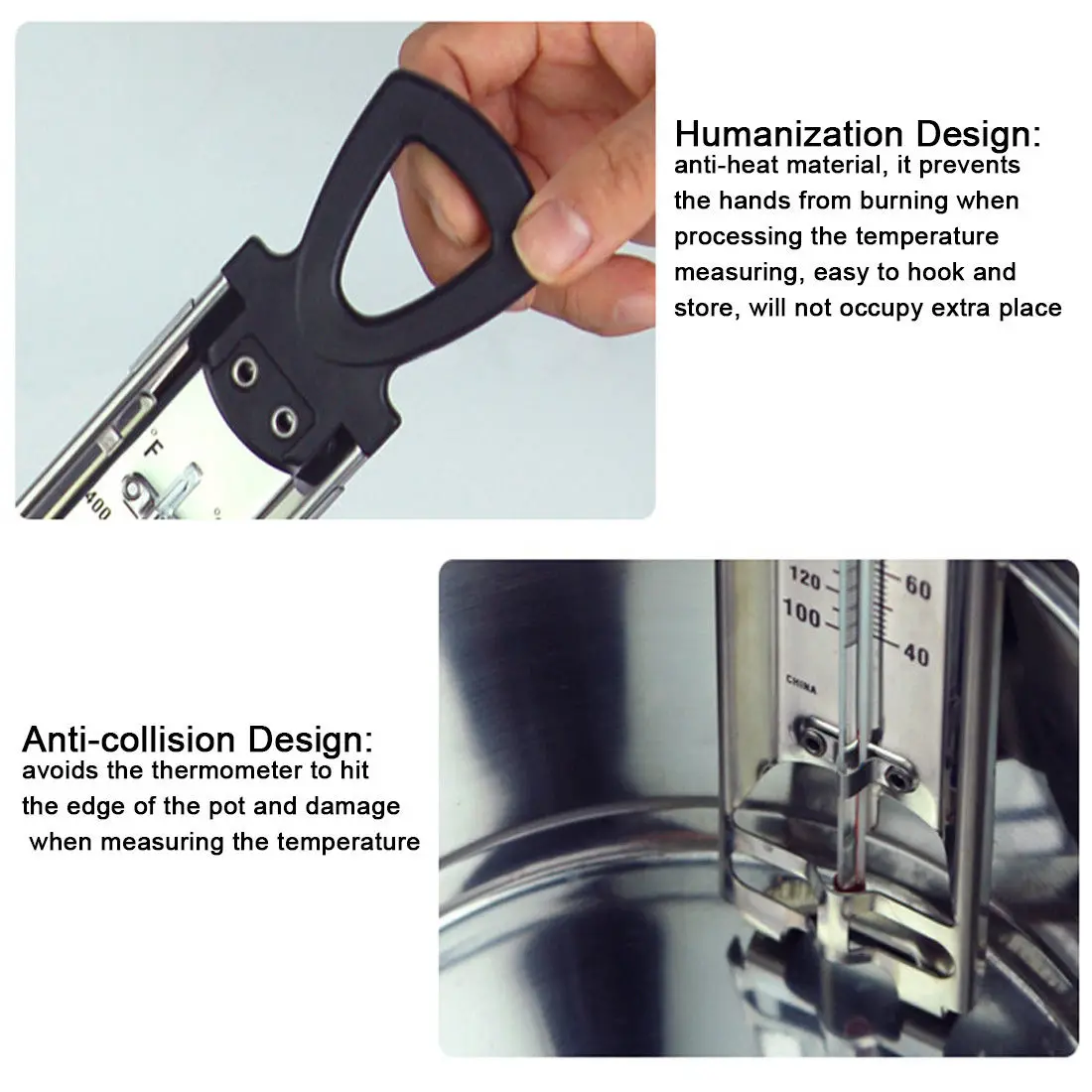 Новый Кухонный Термометр из нержавеющей стали для приготовления варенья