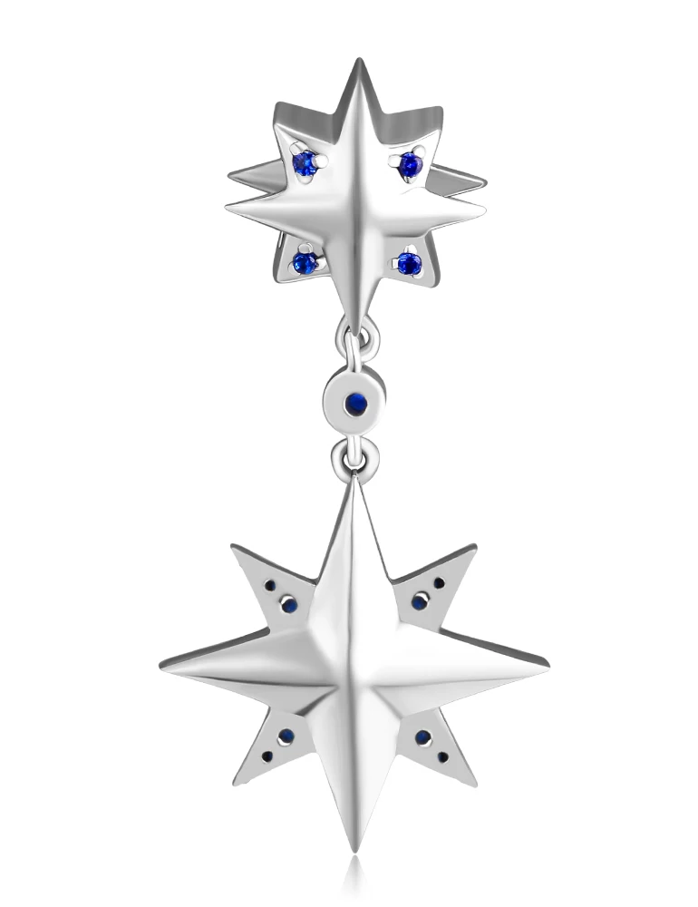 

Real 925 Sterling Silver Pave Wishing Star Charm Fits Bracelets Beads for Jewelry Making Women Jewelry Wholesale kralen