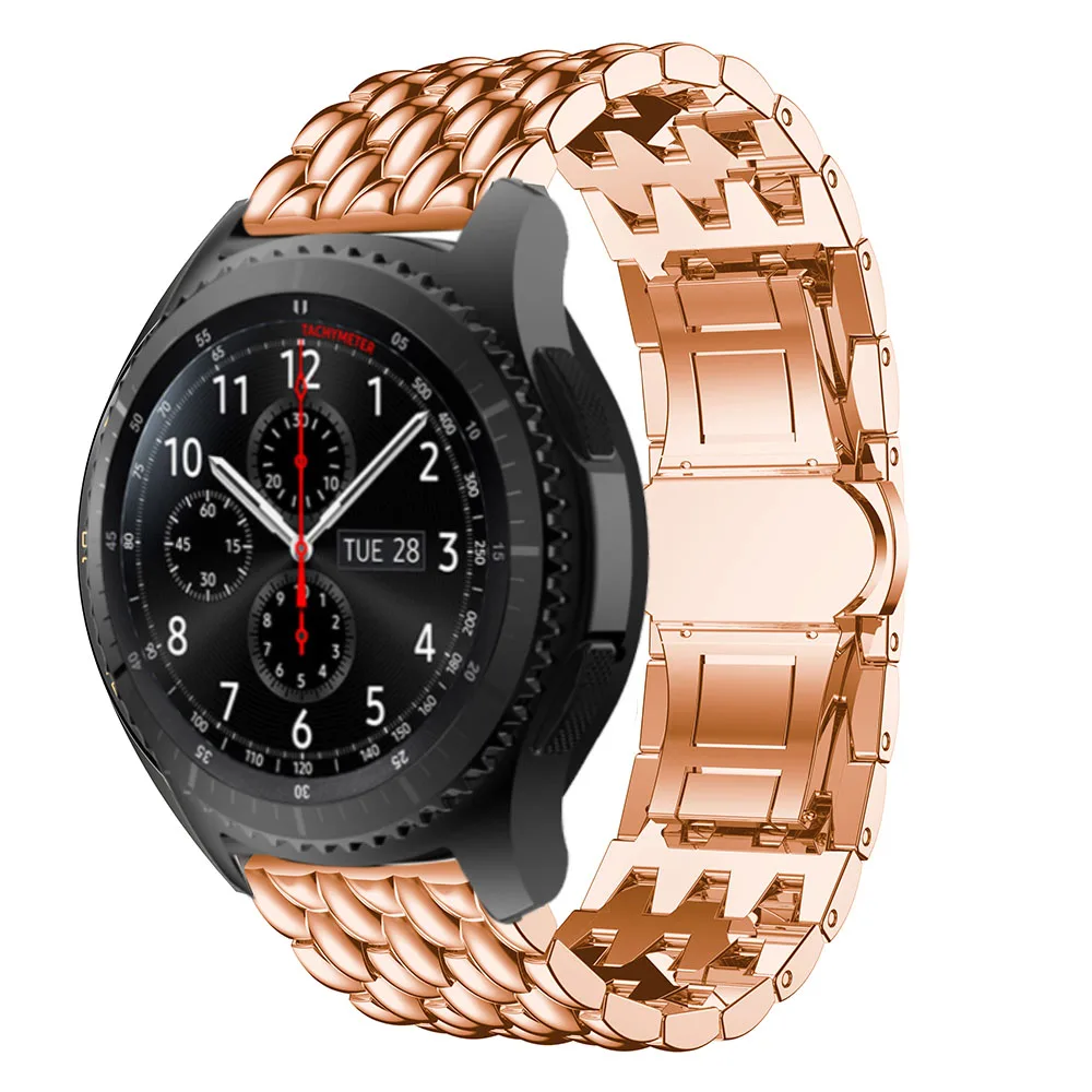 Dragon Scale ремешок из нержавеющей стали для samsung Galaxy Watch, 46 мм, умные часы, металлический сплав, сменный Браслет, ремешок для часов