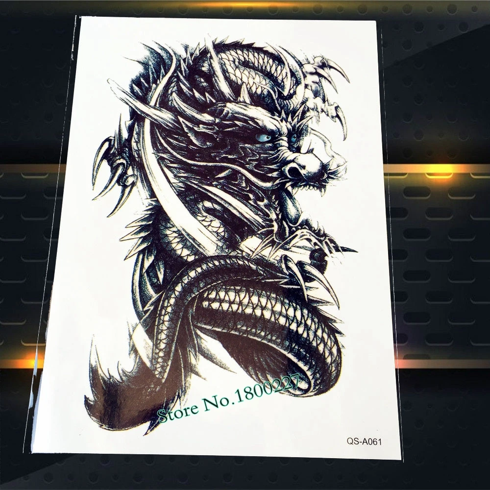 Большой Черный Летающий орел тату наклейка для женщин мужчин руки груди имитация