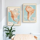 Точная карта американских плакатов и принтов настенная живопись на холсте декоративные картины для гостиной домашний Декор без рамки