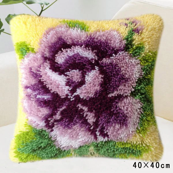 Цветы трава грубая шерсть вышивка крестиком ковер серия растений сегментная