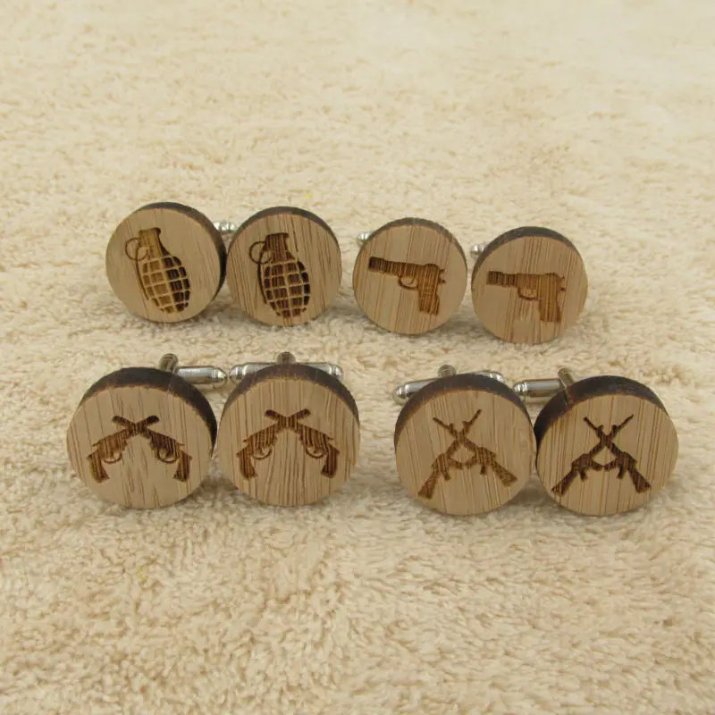 Новые дизайнерские деревянные Запонки для мужчин Подарочные ювелирные