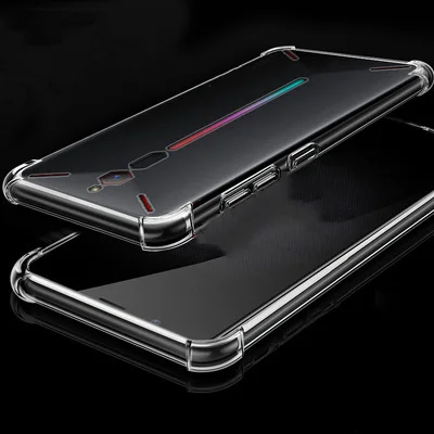 Мягкий чехол из ТПУ для Nubia Red Magic Red Devil ультра тонкий прозрачный блестящий чехол NX609J смешанный силиконовый чехол для телефона - Цвет: Transparent
