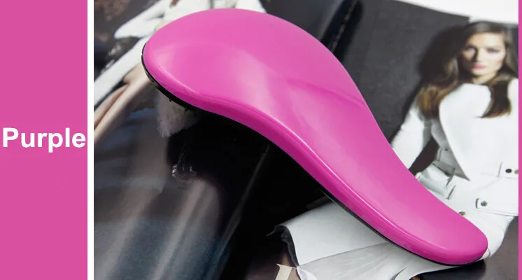 Бесплатная доставка розовый магия Detangling ручка клубок душ щетка для волос гребень