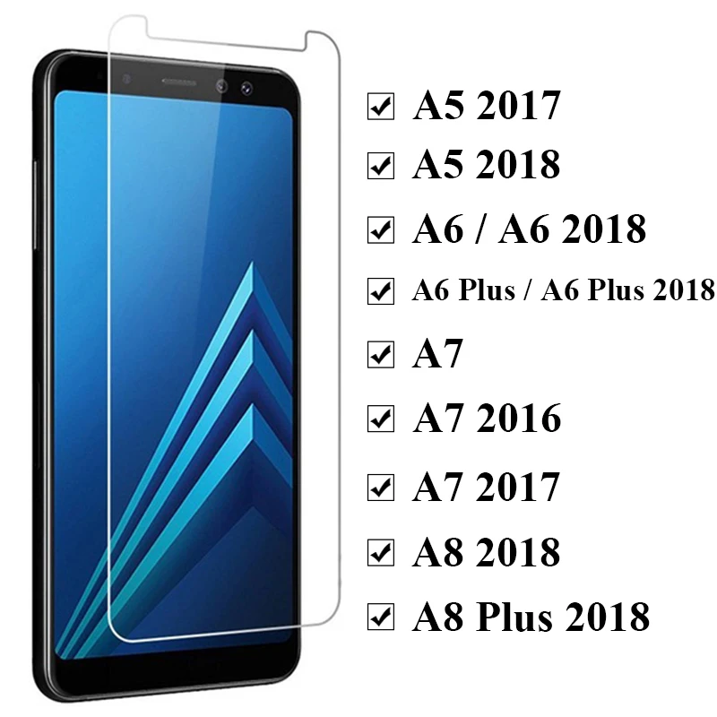 Защитное стекло для samsung galaxy a5 2017 защитная пленка экрана a6 a7 a8 plus 2018 закаленное a 5 8