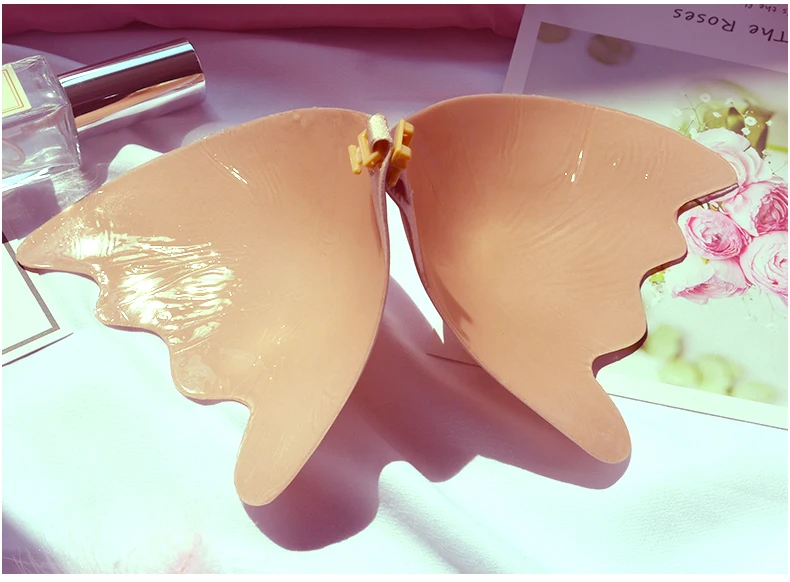 New Arrival Butterfly Wing Women Self Adhesive Strapless Bandage Stick Gel Silicone Push Up Invisible Bra seamless Intimates bra