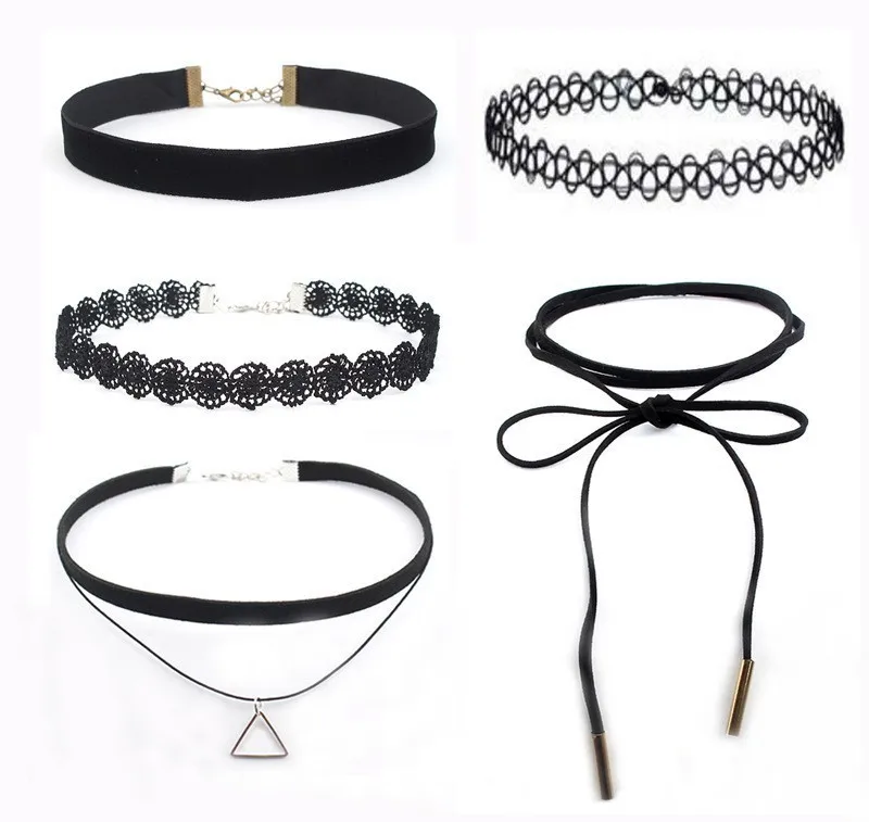 Кружевные наборы ручной работы бархатные кружева винтажный чокер ожерелье для