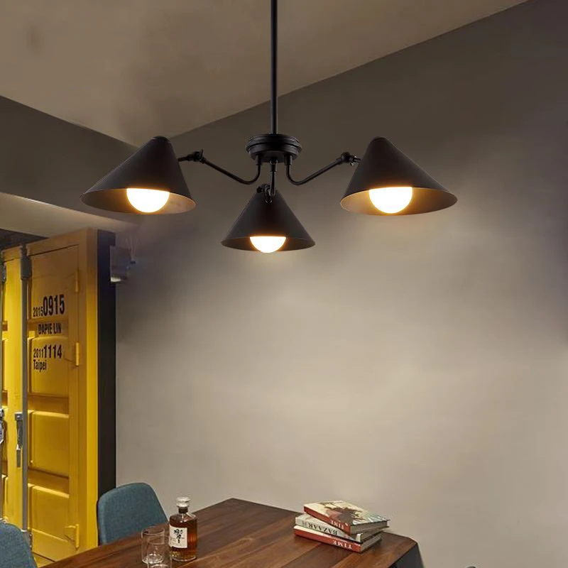 Подвесной светильник в стиле ретро с вращающимися головками 3/6 насадок|Подвесные